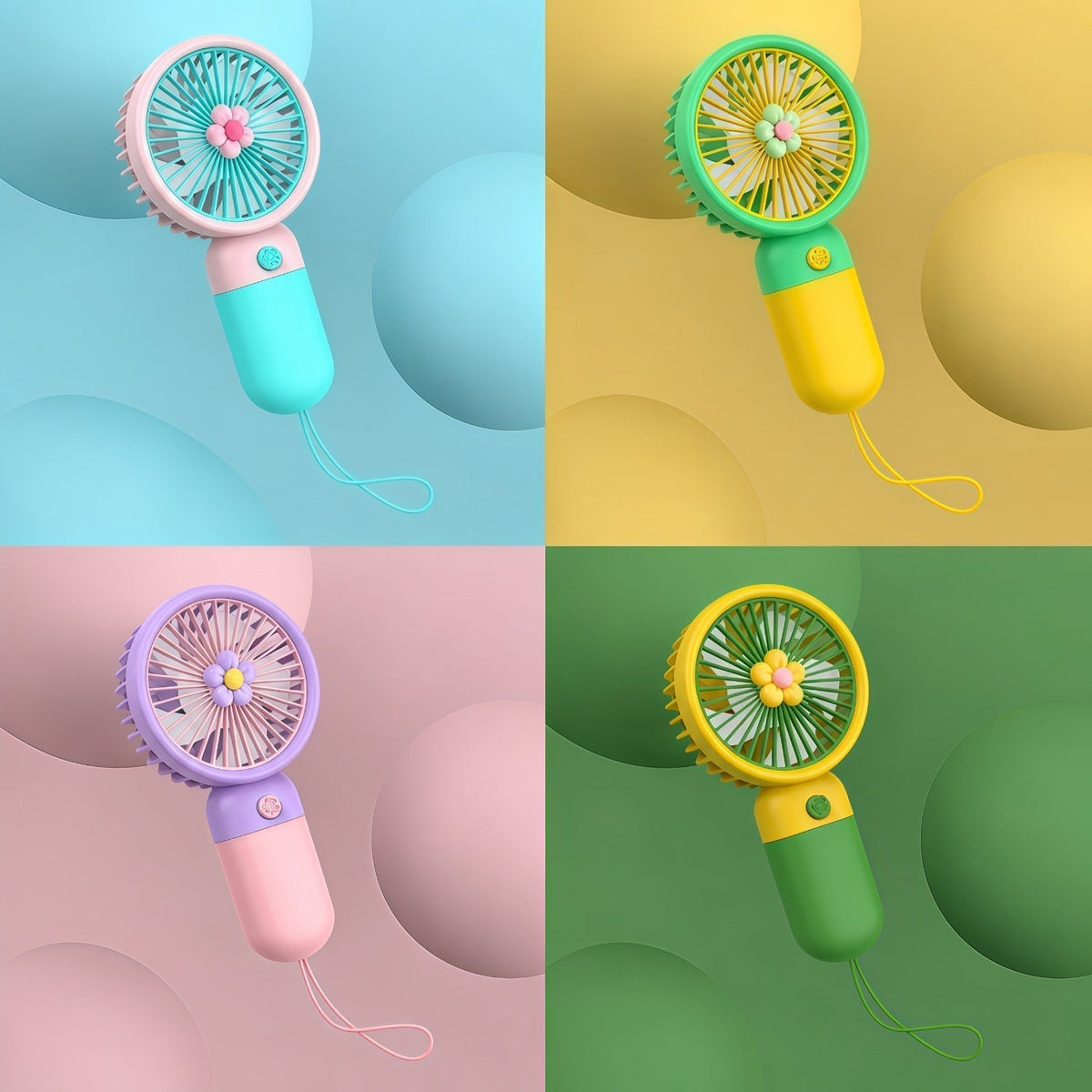 Fresh Breeze Moe Handheld Electric Fan β Cute Fruit Design Portable Mini Desk Fan